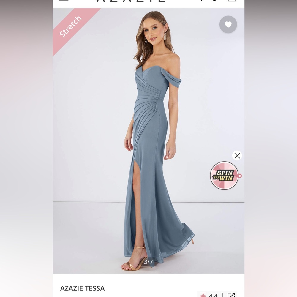AZAZIE Tessa Dress (A10) Dusty Blue NWT